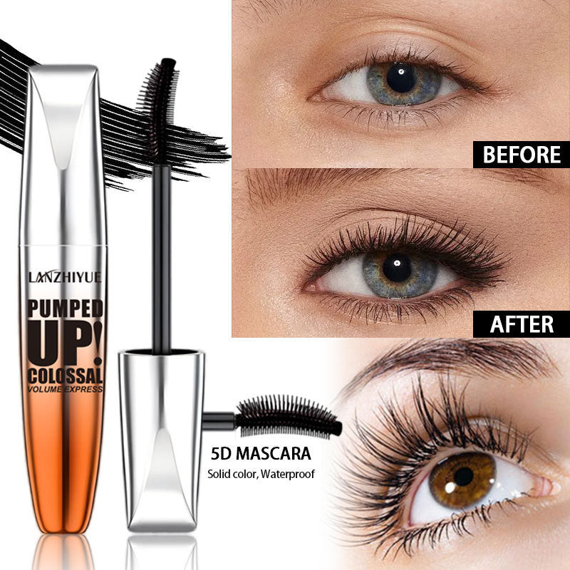Spacewallart makeup mascara in sleek black tube, showcasing the beauty product with a brush applicator and shiny packaging.