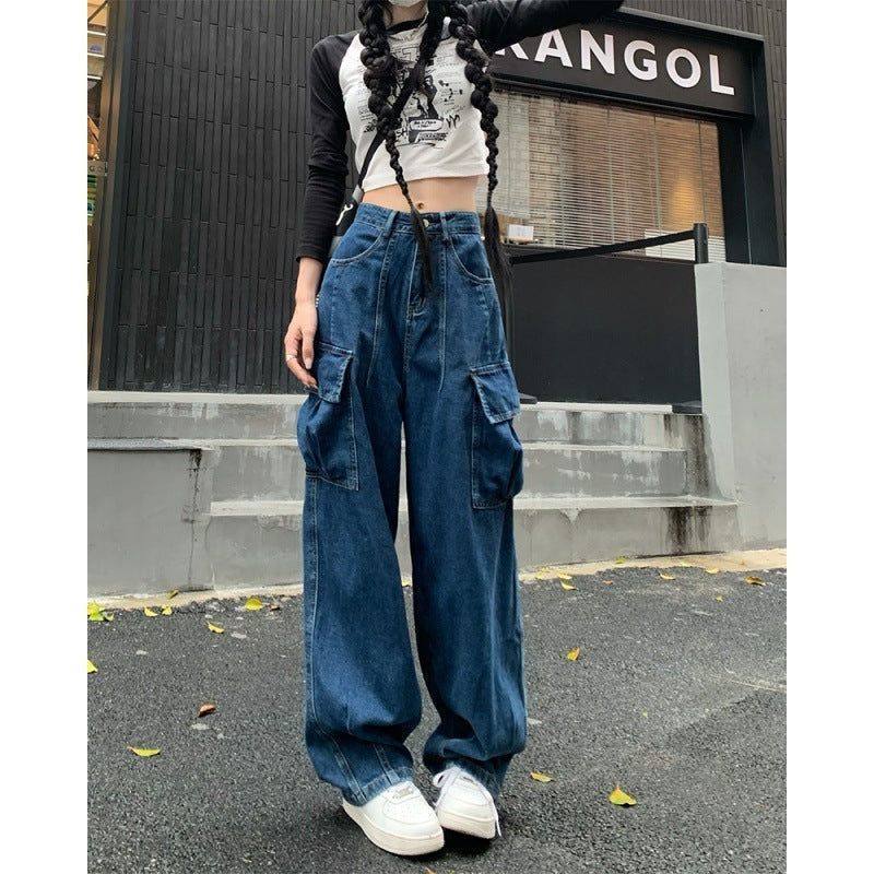 Fashionable loose wide-leg pants from Spacewallart displayed on a model, showcasing their relaxed fit and stylish design.
