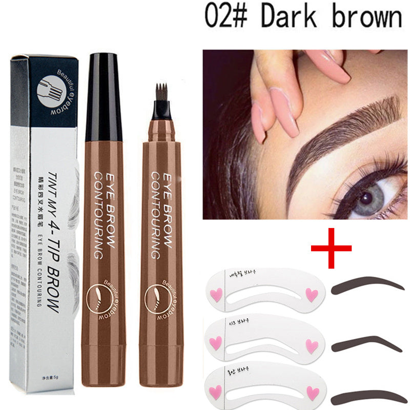 Spacewallart long-lasting liquid eyebrow pencil with precision tip for natural, defined brows in a beauty product image.