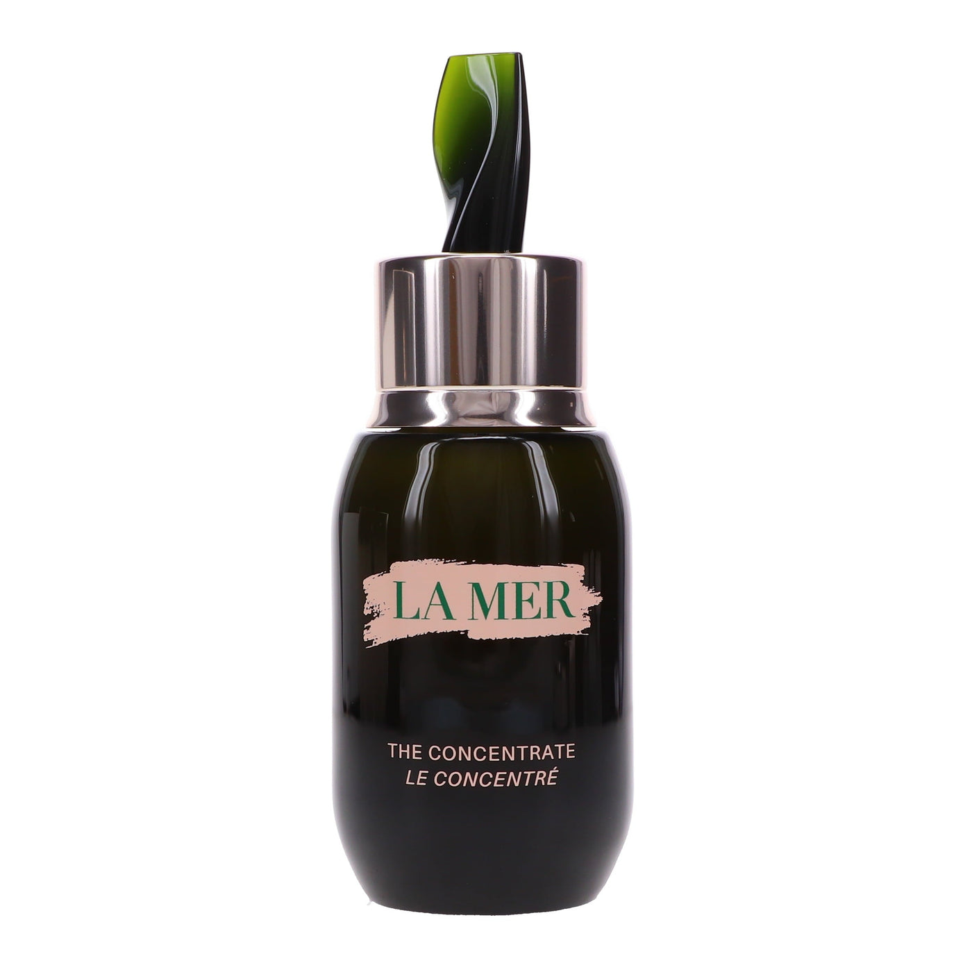 La Mer The Concentrate 1.7 oz beauty serum bottle with sleek packaging and label, displayed on a neutral background.