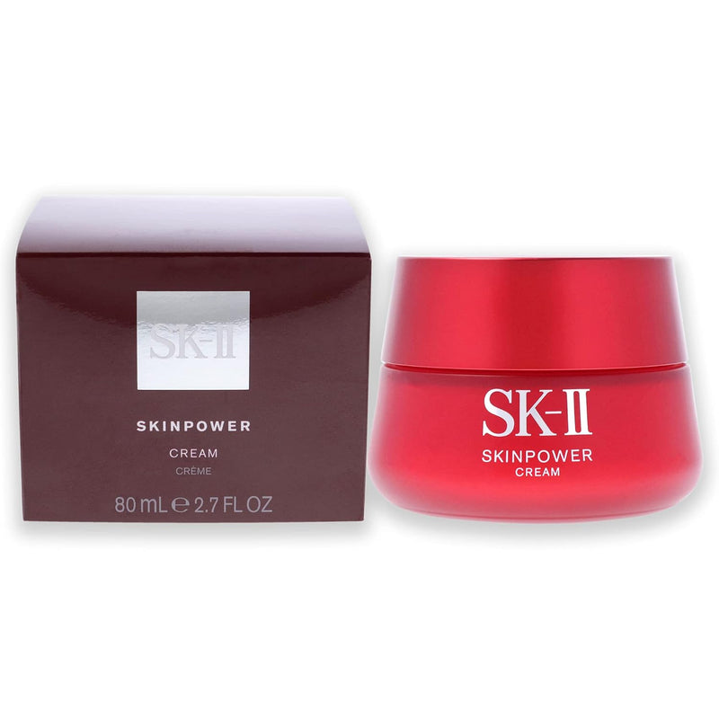 Spacewallart SK-II Skinpower Cream 2.7 oz jar with white lid, showcasing smooth, luxurious skincare product for radiant skin.