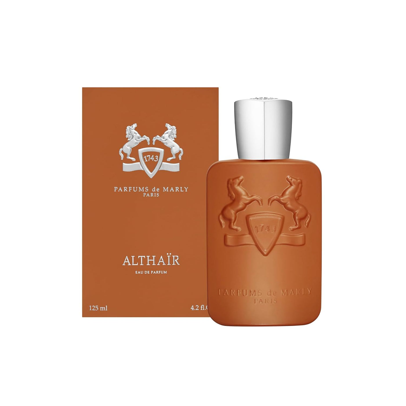 Parfums de Marly Althaïr amber vanilla woody parfum bottle, 125 ml, with elegant design and luxurious fragrance.