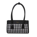 Spacewallart plaid hand carry bag featuring a versatile design with a stylish plaid pattern and sturdy handle for accessories.
