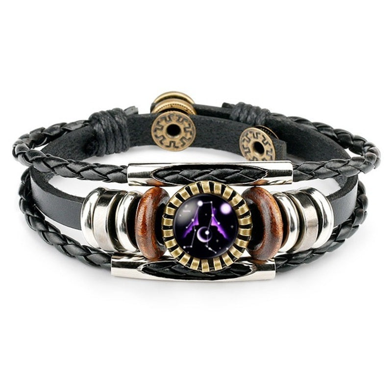 Spacewallart Zodiac Sign Bracelet, stylish celestial-themed accessories with engraved zodiac symbols on a sleek bracelet.
