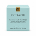 Estée Lauder Resilience Multi-Effect Night Face and Neck Creme in 1.7 oz jar, for all skin types, with a smooth, luxurious texture.