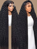 HD lace human hair curly wig by Spacewallart featuring natural-looking, voluminous curls and a seamless lace front for a realistic style.