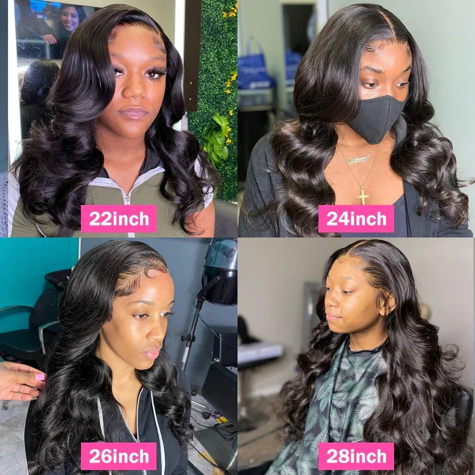 Body Wave Lace Front Wig by Spacewallart showcasing long, wavy hair with a natural-looking lace front for a seamless hairline.