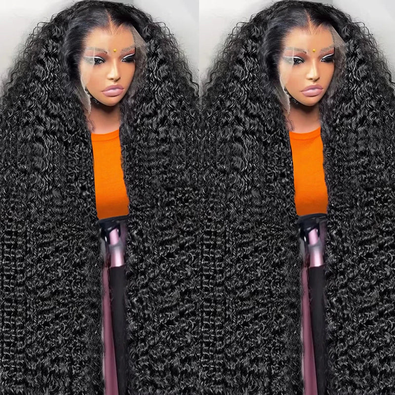 High density loose deep wave curly wig by Spacewallart featuring natural-looking deep wave curls and voluminous hair texture.