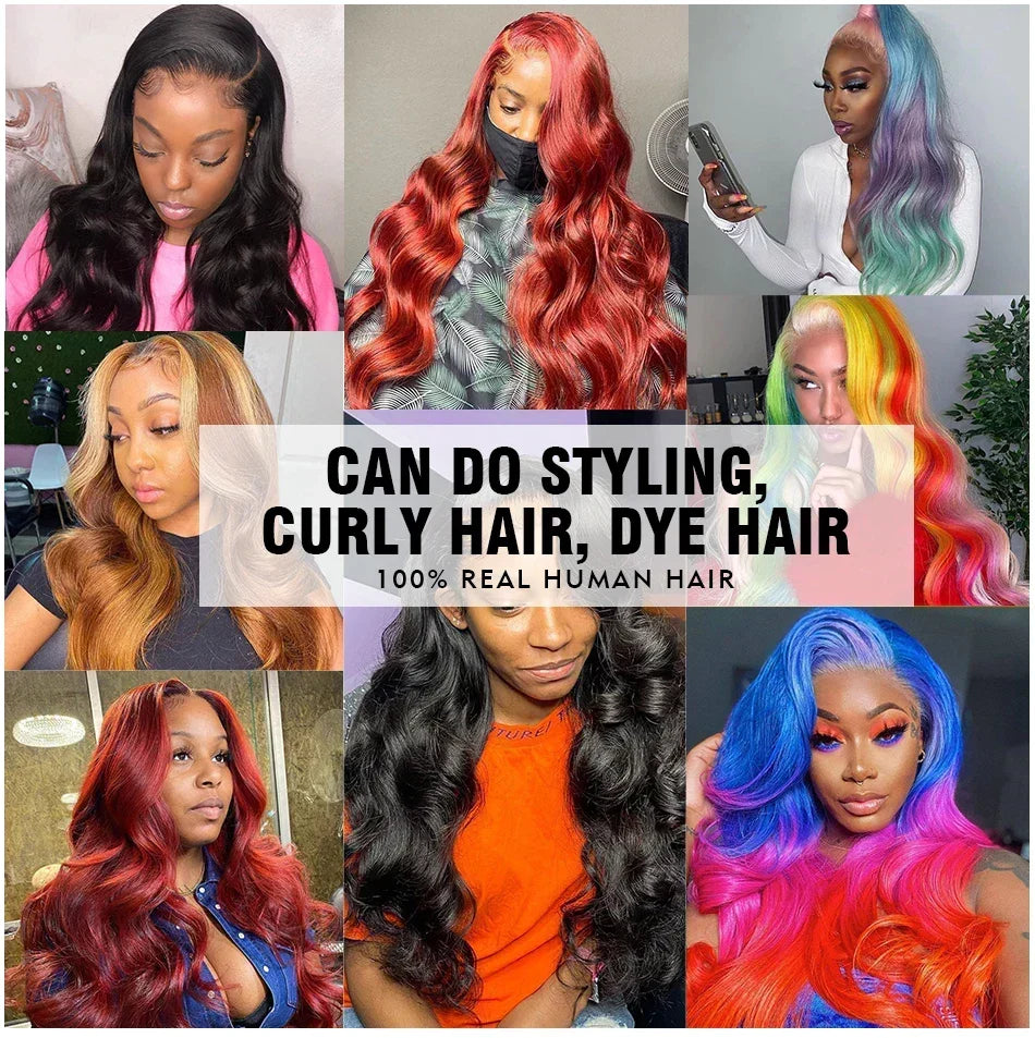 Body Wave Lace Front Wig by Spacewallart featuring natural waves and a lace front for a seamless, stylish hair look.