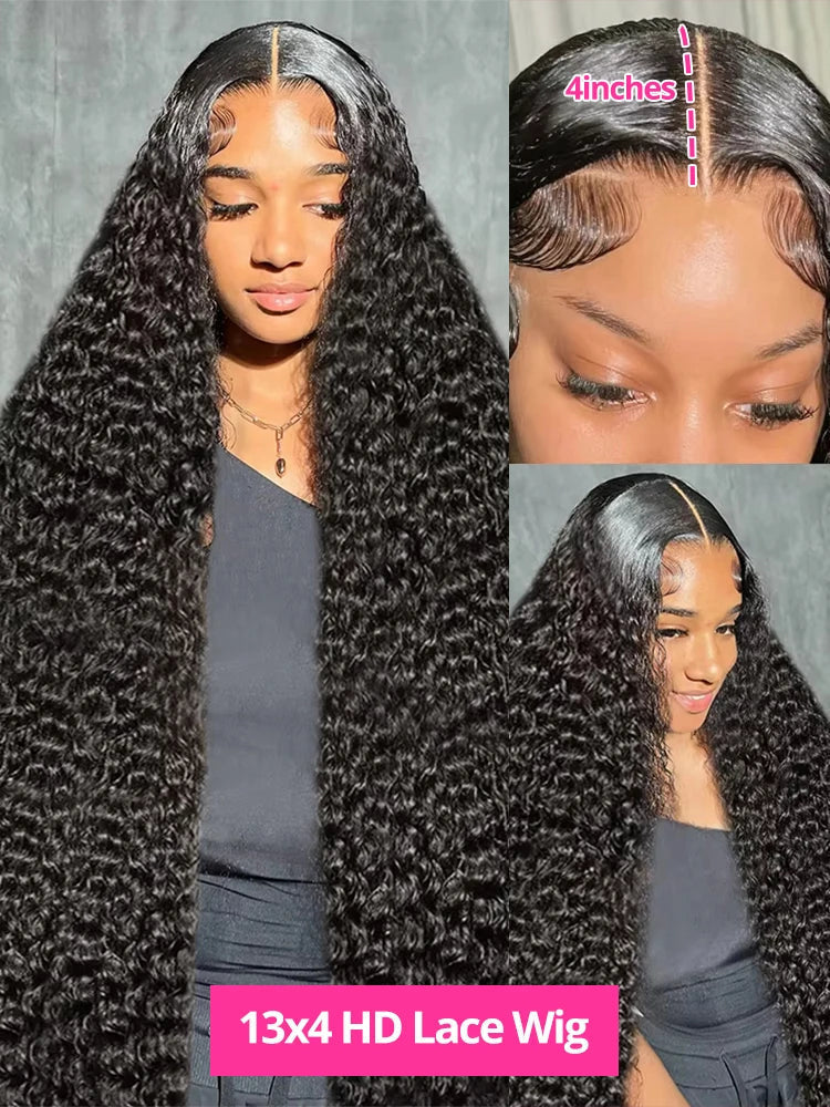 High density loose deep wave curly wig from Spacewallart showcasing lush, voluminous curls and natural wave pattern.