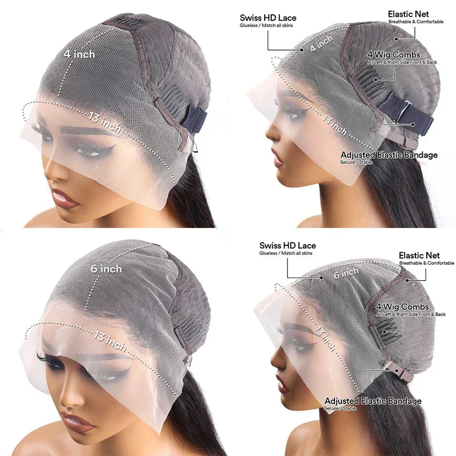 Burgundy HD lace frontal human hair wig by Spacewallart, showcasing the detailed lace front and vibrant burgundy color.