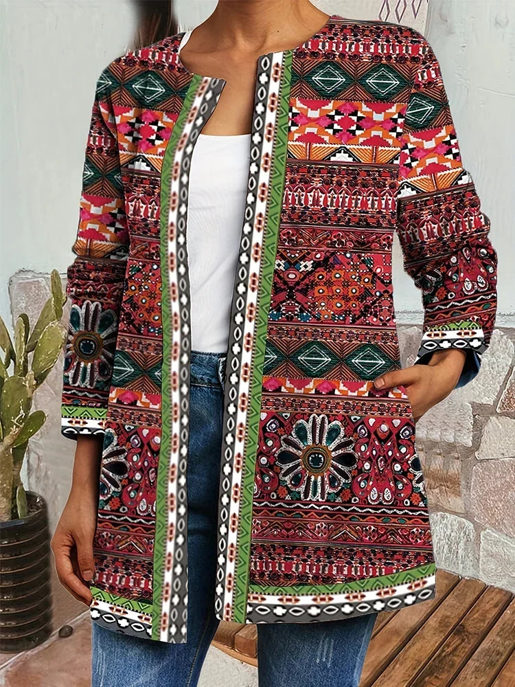 Spacewallart FEBI sweater, cozy knit apparel in a stylish design, shown in a close-up image highlighting the fabric texture.