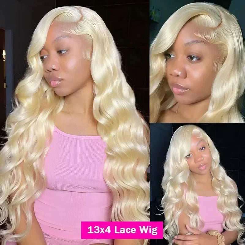 Transparent lace Brazilian human hair wig by Spacewallart featuring natural-looking lace and straight, sleek hair style.