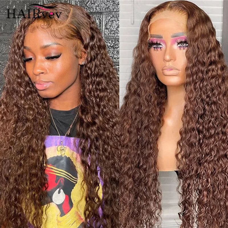 Deep Wave Curly Wig frontal by Spacewallart, showing luscious, tightly curled hair with a natural deep wave pattern.