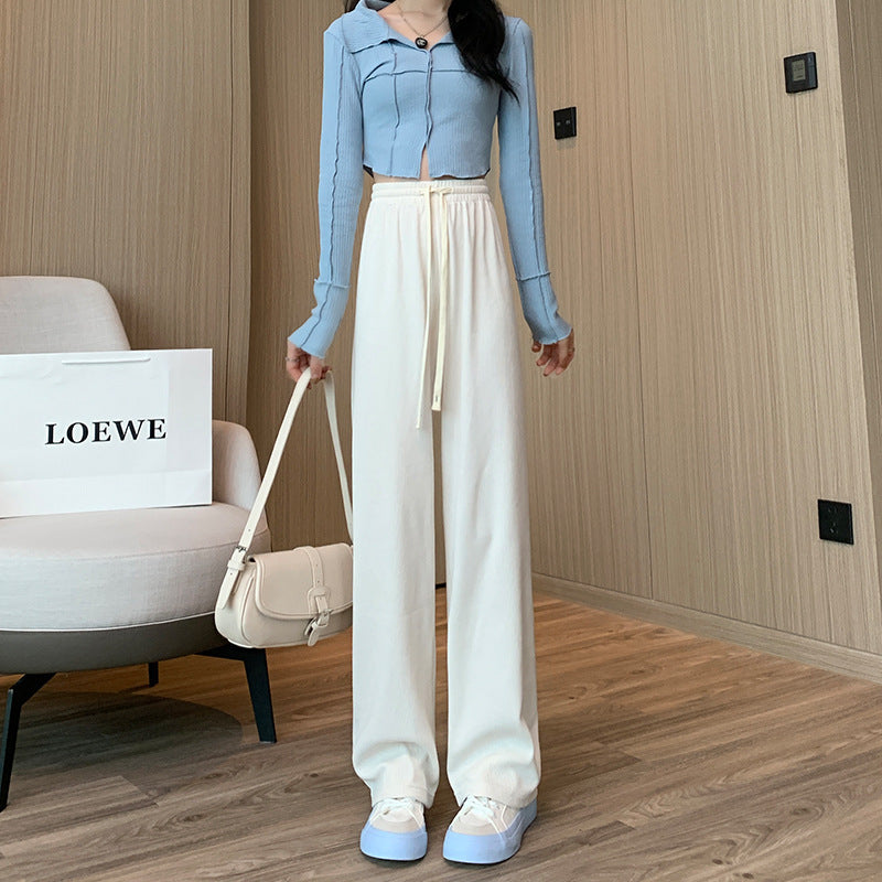Makaron knitted wide-leg pants from Spacewallart, featuring a comfortable fit and stylish design in a cozy knit fabric.