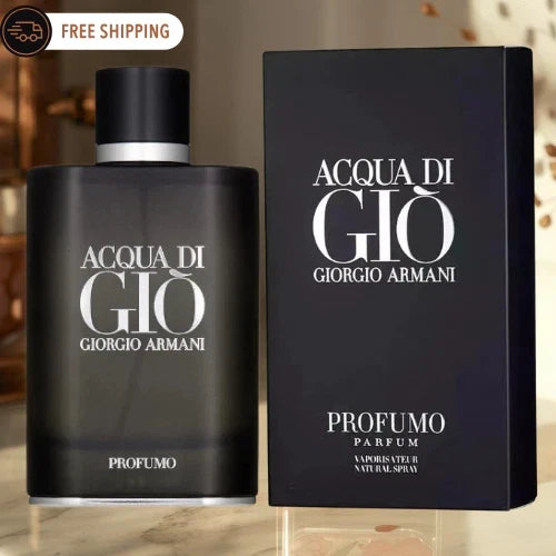 Giorgio Armani Acqua Di Gio Profumo Eau de Parfum for Men bottle, 4.2 oz, with sleek design and dark green accents.