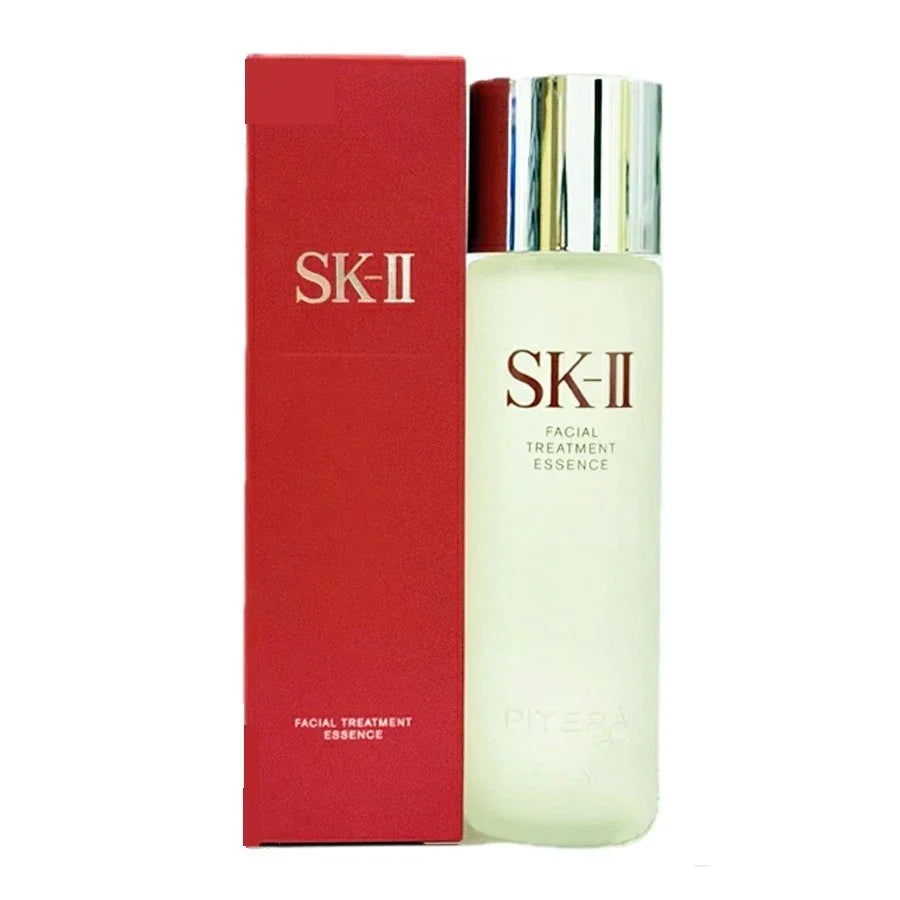 Spacewallart SK-II Facial Treatment Essence bottle, 230ml, with clear liquid and sleek packaging for skincare benefits