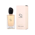 Giorgio Armani Si Eau de Parfum for Women in 3.4 oz bottle, new in box, with elegant perfume bottle and packaging details.