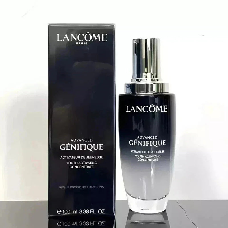 Lancôme Advanced Génifique Youth Activating Concentrate bottle, 3.38 oz, with sleek design and label visible in the image.