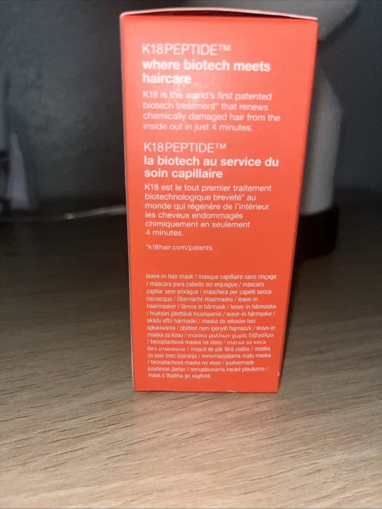 K18 Leave-In Molecular Repair Hair Mask by Spacewallart, 1.7 fl oz, natural hair treatment in a sleek container