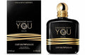 Emporio Armani Stronger With You Oud men's Eau de Parfum spray bottle with sleek black design and silver accents.
