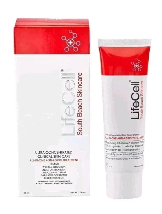 Spacewallart South Beach All-In-One Anti-Aging Treatment in 2.54 oz jar, featuring a creamy face care formula for firming and hydration.