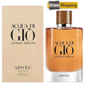 Giorgio Armani Acqua Di Gio Absolu Eau de Parfum for Men bottle, 4.2 oz, sleek design, new in box.