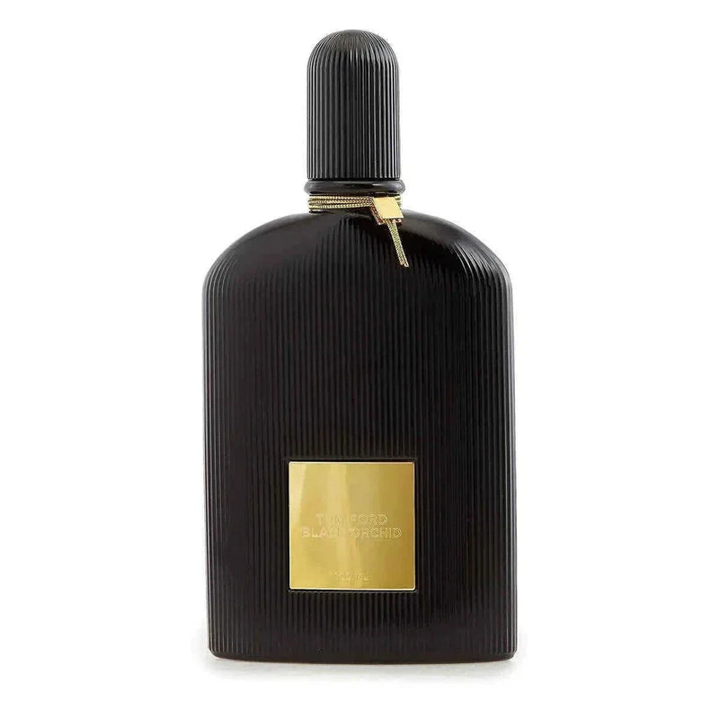 Tom Ford Black Orchid Eau de Parfum bottle by Spacewallart, 3.4 oz, sleek black design, unisex fragrance, no box included