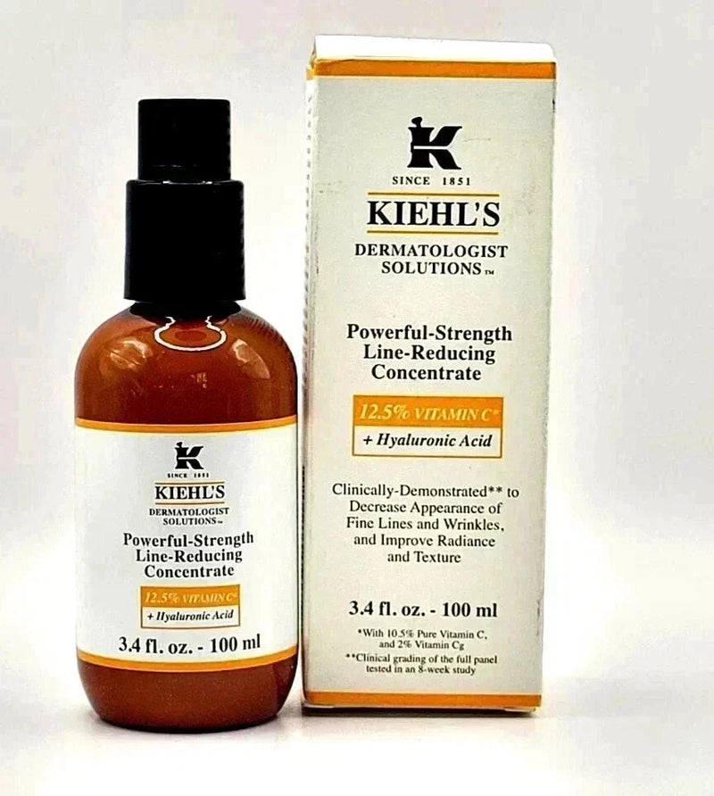 Kiehl's Powerful-Strength Line-Reducing Concentrate with 12.5% Vitamin C and Hyaluronic Acid in a 3.4 oz bottle