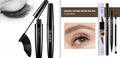 Close-up of Spacewallart Thick Waterproof Mascara wand showcasing thick, volumizing formula on black bristles.