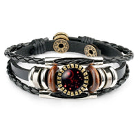 Spacewallart zodiac sign bracelet, silver-tone accessory featuring engraved zodiac symbols on a sleek bracelet design.