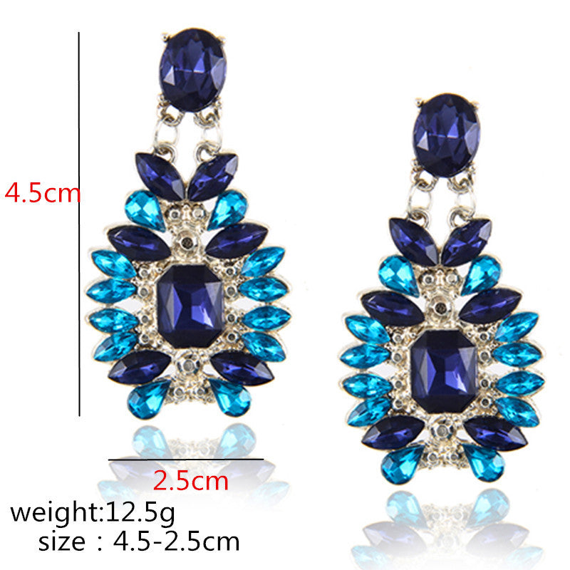 Spacewallart alloy diamond earrings, stylish accessory featuring sparkling diamond accents and sleek alloy design.