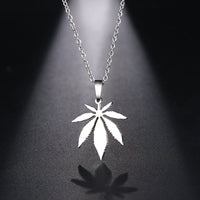 Stainless steel necklace from Spacewallart featuring a sleek, modern design, showcasing the smooth metallic finish and chain link details.