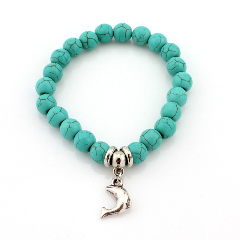 Vintage turquoise bracelet from Spacewallart featuring colorful beads and a bohemian style accessory.