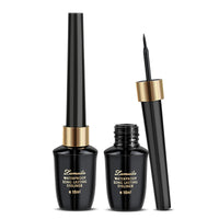 Spacewallart liquid eyeliner in black with a sleek applicator brush, designed for precise eye makeup application.