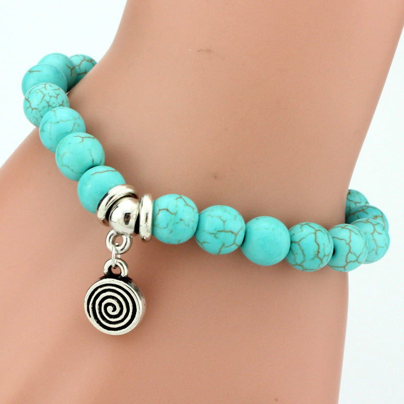 Vintage turquoise bracelets from Spacewallart, featuring handmade beaded accessories with vibrant turquoise stones and intricate designs.
