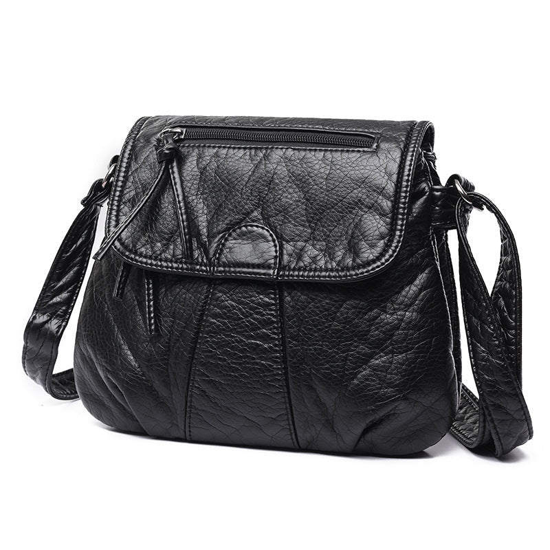Spacewallart crossbody bag made of soft PU leather, stylish shoulder bag with adjustable strap and compact design.