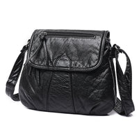 Spacewallart crossbody bag made of soft PU leather, stylish shoulder bag with adjustable strap and compact design.