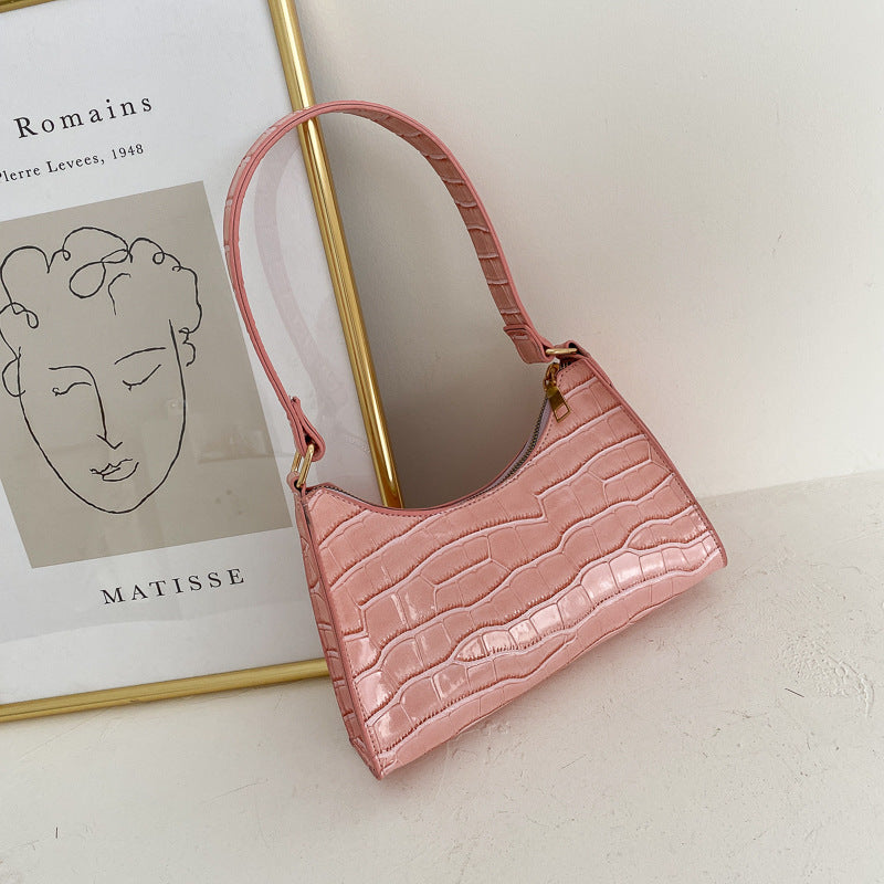 Colorful summer pattern underarm bag by Spacewallart, stylish accessories with vibrant design for casual and outdoor use.