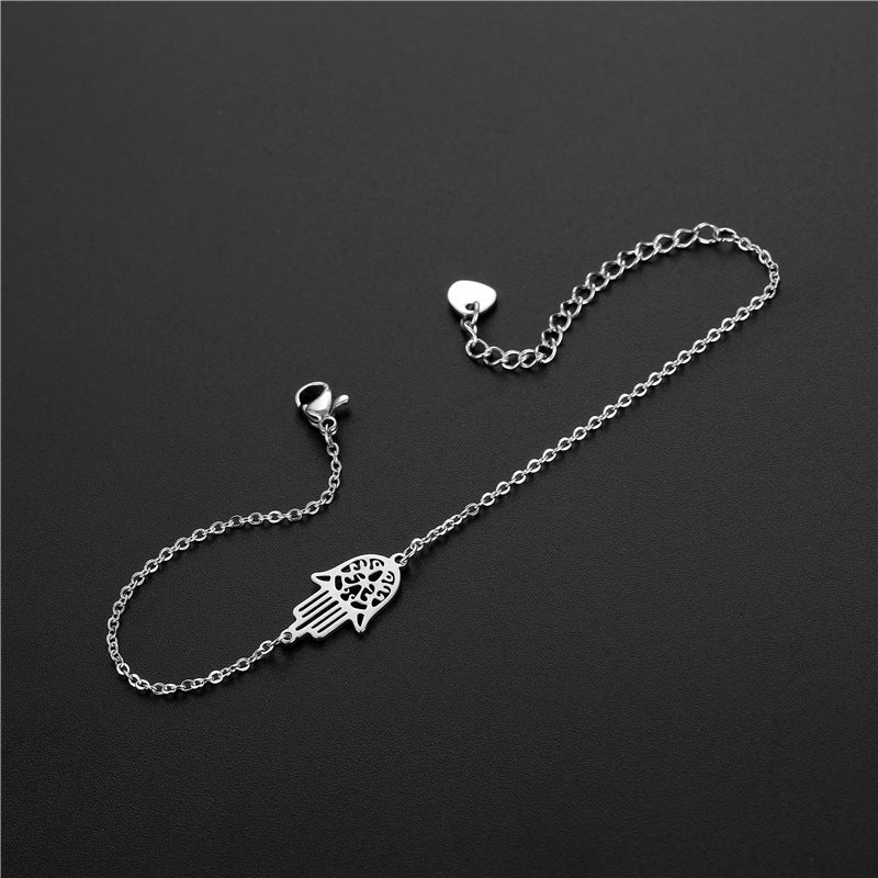 Lucky Turkish stainless steel bracelet, stylish accessories with intricate design, by Spacewallart.