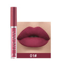 Matte non-stick cup lip gloss in a sleek beauty container, displayed with the Spacewallart brand branding visible.