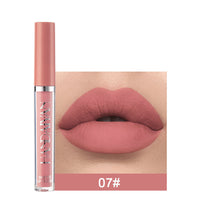 Spacewallart matte non-stick cup lip gloss in a sleek container, showcasing its smooth, glossy finish for beauty and lip care.