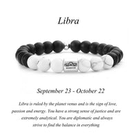Black Agate and White Turquoise couple bracelets, stylish accessories featuring natural stone beads from Spacewallart.