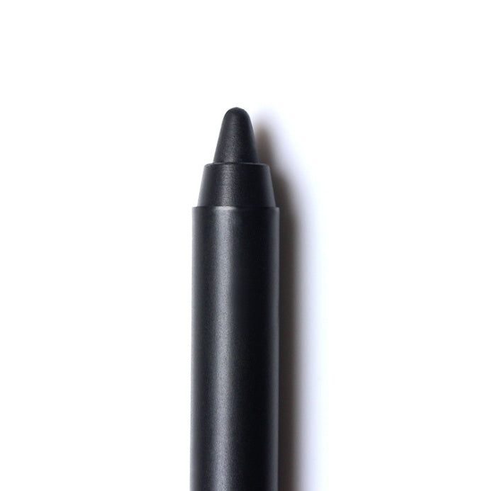 Spacewallart black waterproof eyeliner pen pencil, close-up of the sleek eyeliner tip on a white background.