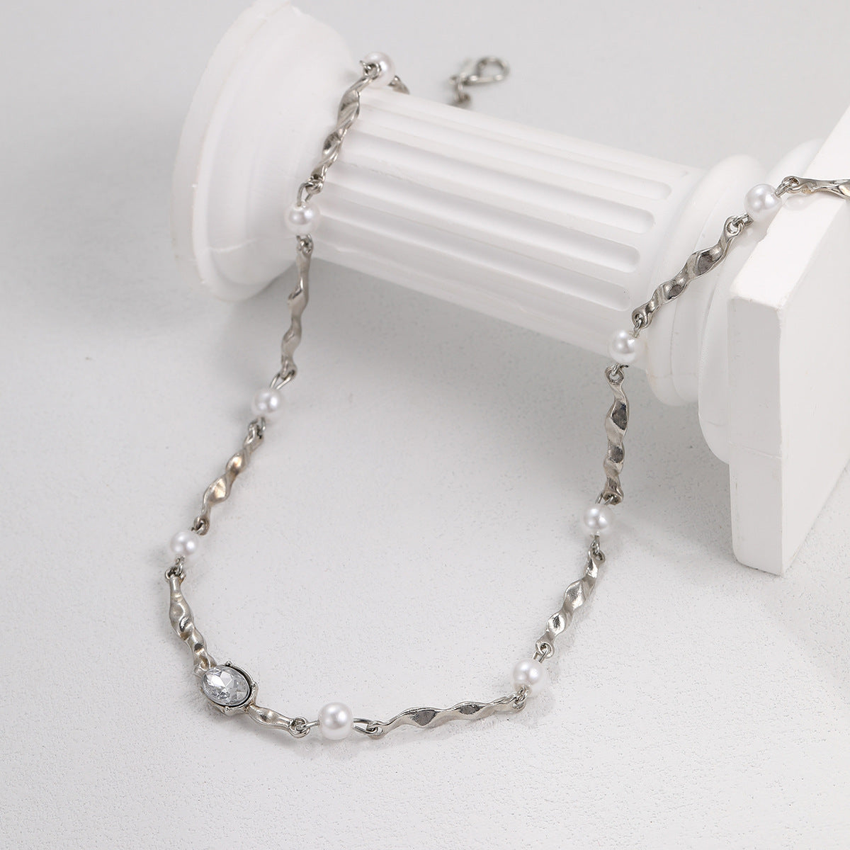 Fashion Irregular Necklace by Spacewallart, stylish accessories with unique, asymmetrical design, displayed on a neutral background.