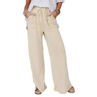 Spacewallart washed drawstring casual pants, relaxed fit apparel with a comfortable waistband and casual style.