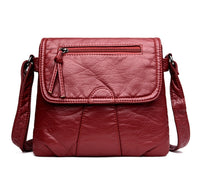Spacewallart crossbody soft PU leather shoulder bag with adjustable strap and compact design, perfect for accessories and daily use.