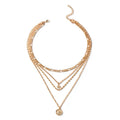Gold chunky necklace from Spacewallart with bold, thick links, perfect as a stylish accessories piece.