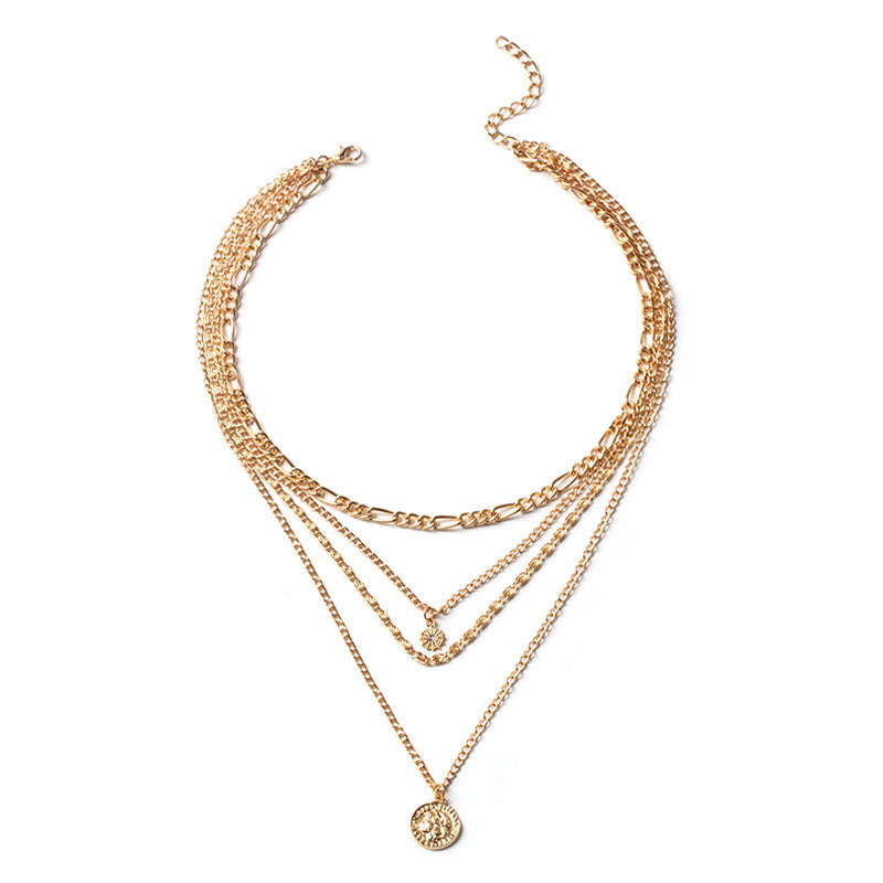 Gold chunky necklace from Spacewallart with bold, thick links, perfect as a stylish accessories piece.