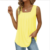 Spacewallart summer tank top for women, lightweight sleeveless apparel with a casual fit, perfect for warm weather wear.